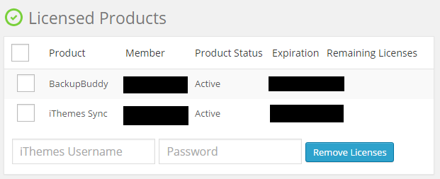 iThemes Products licensed