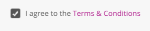 The checkbox in its ticked state. The checkbox looks darker when ticked